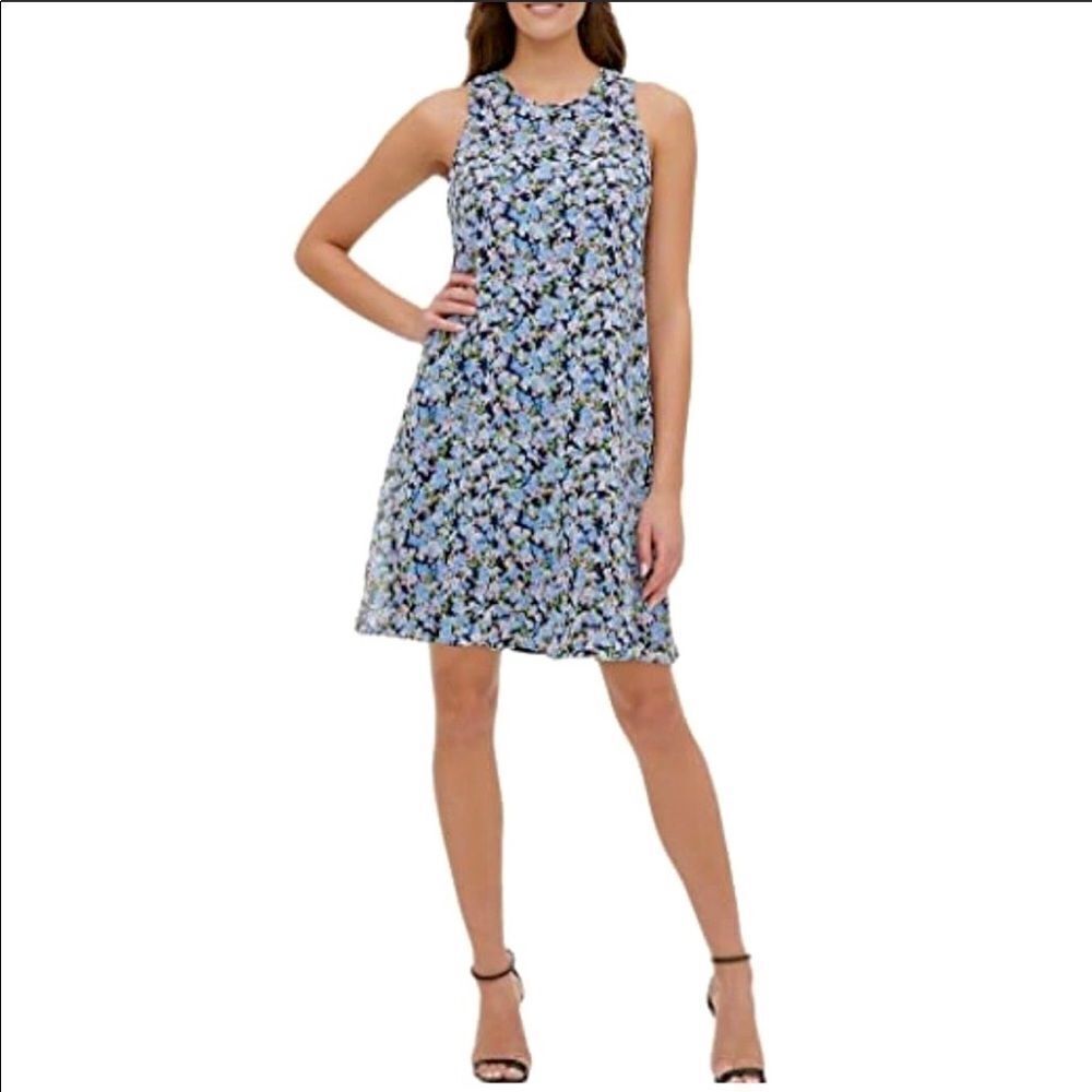 ✨HP✨Tommy Hilfiger Blue Dot Line Trapeze Tunic Dress✨